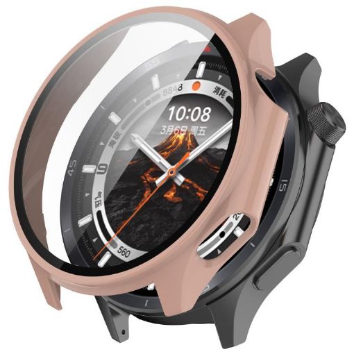 OnePlus Watch 3 Cherry Pink Tempered Film PC Protective Case - 1