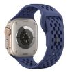 Navy Blue Mesh Reverse Buckle Silicone Band for Apple Watch 46/49/45/44mm - 2