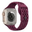 Apple Watch Mesh Reverse Buckle Silicone Band Wine Red 46/49/45/44mm - 2
