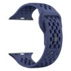 Navy Blue Mesh Reverse Buckle Silicone Band for Apple Watch 42/41/40/38mm - 3