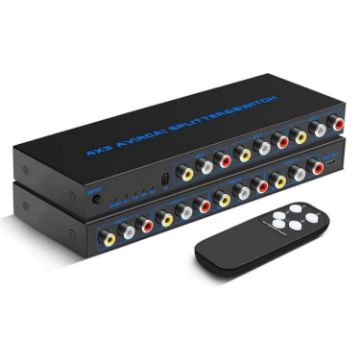 RCA AV Switcher 4 In 3 Out Composite Signal Splitter Box - EU Plug - 1