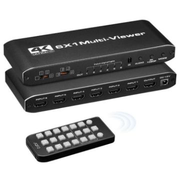 JQF2 4K HDMI Multiviewer Seamless Switcher 6x1 EU Plug Display Splitter - 1