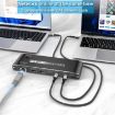 K8 Type C KVM Switcher with RJ45 Ethernet & 7 USB 2.0 Ports Docking Station - 2