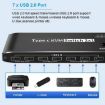 K8 Type C KVM Switcher with RJ45 Ethernet & 7 USB 2.0 Ports Docking Station - 4