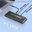 K8 Type C KVM Switcher with RJ45 Ethernet & 7 USB 2.0 Ports Docking Station - 5