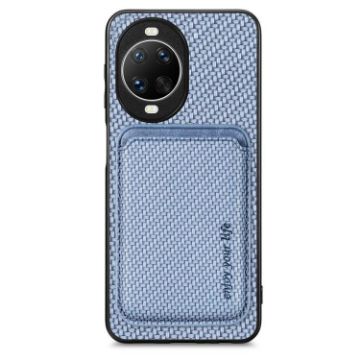Huawei nova 14 Ultra Blue Carbon Fiber Leather Magsafe Phone Case - 1