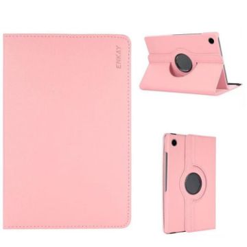 Samsung Galaxy Tab A9 8.7 ENKAY 360 Rotation Leather Case - Pink - 1