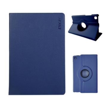 Samsung Galaxy Tab A7 Lite 8.7 ENKAY 360 Rotation Leather Case Blue - 1