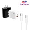 PD41 GaN PD 45W USB Charger + Type-C Cable, US Plug, White - 3