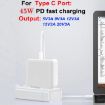 PD41 GaN PD 45W USB Charger + Type-C Cable, US Plug, White - 6