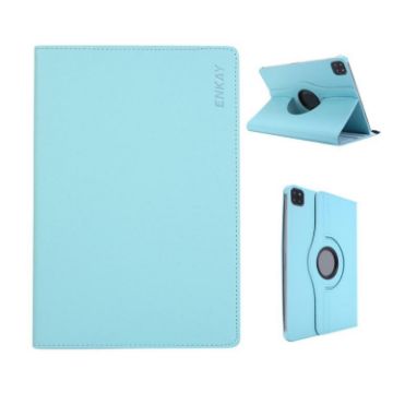 iPad Pro 13 2024 ENKAY 360 Rotation Leather Case Light Blue - 1