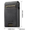 Suteni Black Denim Pattern Card Box with Automatic Button Pop-Out - 2