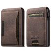 Suteni Brown Denim Pattern Card Box with Automatic Button Pop-Out - 1
