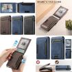 Suteni Blue Denim Pattern Card Box with Automatic Button Pop-Out - 6