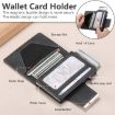Suteni Black Denim Card Box with Buckle Button - Auto Pop Out Feature - 4