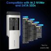 WAVLINK ST347 Dual Slot M.2 SSD Enclosure USB-C 3.2 Gen2 10Gbps UK Plug - 7