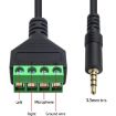 JUNSUNMAY 3.5mm Male to 4 Pin Stereo Audio Terminal Block Cable 30cm - 3