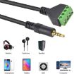 JUNSUNMAY 3.5mm Male to 4 Pin Stereo Audio Terminal Block Cable 30cm - 5