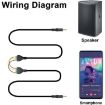 JUNSUNMAY 3.5mm Male to 4 Pin Stereo Audio Terminal Block Cable 30cm - 6