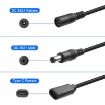 JUNSUNMAY 5V 3A Power Extension Cord, 5.5mm x 2.1mm to Type-C, 25cm - 6