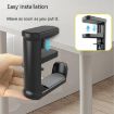 360 Rotatable Under Desk Gaming Headset Holder Bracket XWJ-EJJ01 Black - 8