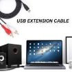 JUNSUNMAY 1.5m USB 2.0 to 2 RCA Video AV Converter Audio Cable - 3