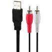 JUNSUNMAY 1.5m USB 2.0 to 2 RCA Video AV Converter Audio Cable - 4