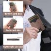 Suteni Brown Denim Double-Sided Card Slot Button Eject Card Box - 4