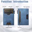 Suteni Blue Denim Double-Sided Card Slot Button Eject Card Box - 2