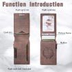 Suteni Denim Pattern Button in Veneered Printed Card Box - Brown - 3