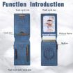 Suteni Blue Denim Pattern Button in Veneered Printed Card Box - 3