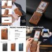 Suteni Oil Wax Pattern Button Veneered Printed Card Box - Brown - 6