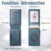 Suteni Blue Oil Wax Pattern Button Veneered Printed Card Box - 2