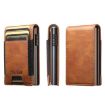 Suteni Brown Oil Wax Pattern Card Box with Auto Pop-Out Button - 1