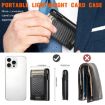 Suteni Black Carbon Fiber Pattern Elastic Band Card Box with Auto Button - 3