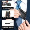 Suteni Black Carbon Fiber Pattern Elastic Band Card Box with Auto Button - 4