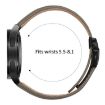 20mm Gray Lychee Texture Leather Watch Band with Black Turtle Buckle - 3