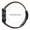 20mm Black Turtle Back Buckle Leather Watch Band - Coffee Color - 3