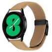 20mm Black Lychee Texture Leather Watch Band with Turtle Back Buckle - 1