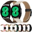 20mm Black Lychee Texture Leather Watch Band with Turtle Back Buckle - 7