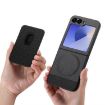 Samsung Galaxy Z Flip6 5G Twill Fabric Card Bag Ring Case (Black) - 3