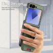 Samsung Galaxy Z Flip6 5G Green Twill Fabric Card Bag Ring Case - 5