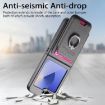Samsung Galaxy Z Flip6 5G Gray Twill Fabric Card Bag Ring Case - 4