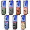 Samsung Galaxy Z Flip6 5G Gray Twill Fabric Card Bag Ring Case - 8