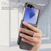 Samsung Galaxy Z Flip5 5G Gray Twill Fabric Card Bag Ring Case - 5