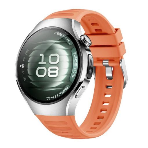 Huawei Watch 5 42mm Orange Corrugated Silicone Band - 1
