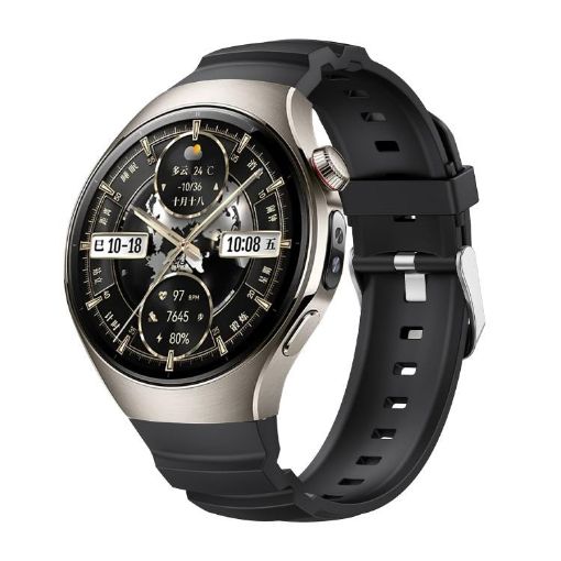 Huawei Watch 5 46mm Black Silicone Band with Metal Pin Buckle - 1