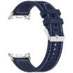 Samsung Galaxy Watch 8 40mm/44mm Nylon Braid Silicone Band - Midnight Blue - 2