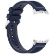 Samsung Galaxy Watch 8 40mm/44mm Nylon Braid Silicone Band - Midnight Blue - 3