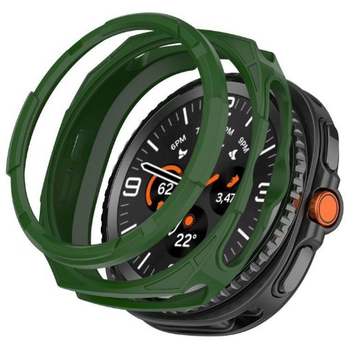 Samsung Galaxy Watch 8 Classic/Ultra 2 Green TPU Armor Protector Case - 1